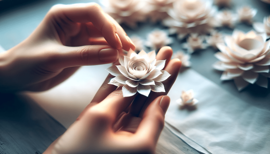 Elaboración de una flor de papel