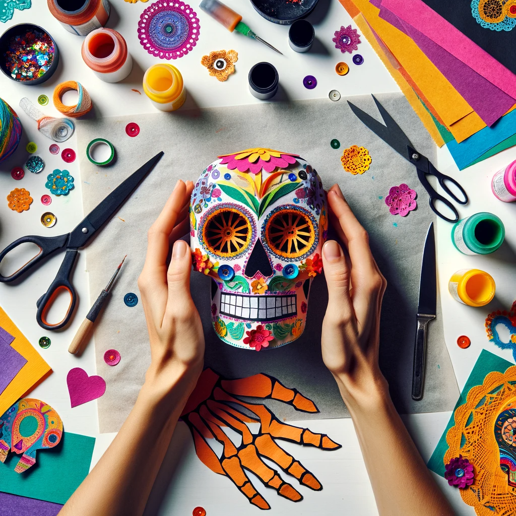 Proceso de Creación de una Calavera de Papel