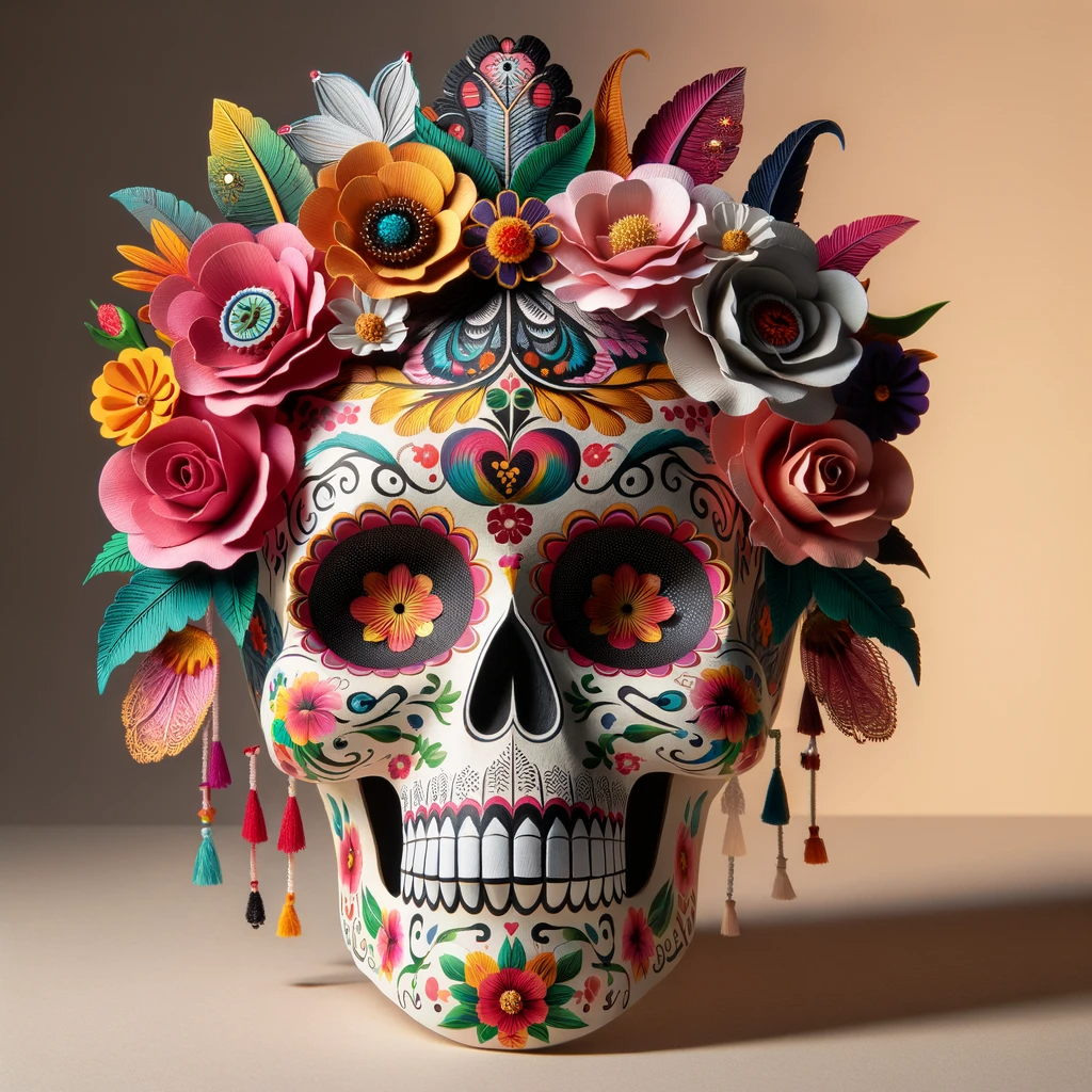 Calavera de Papel Estilo Catrina