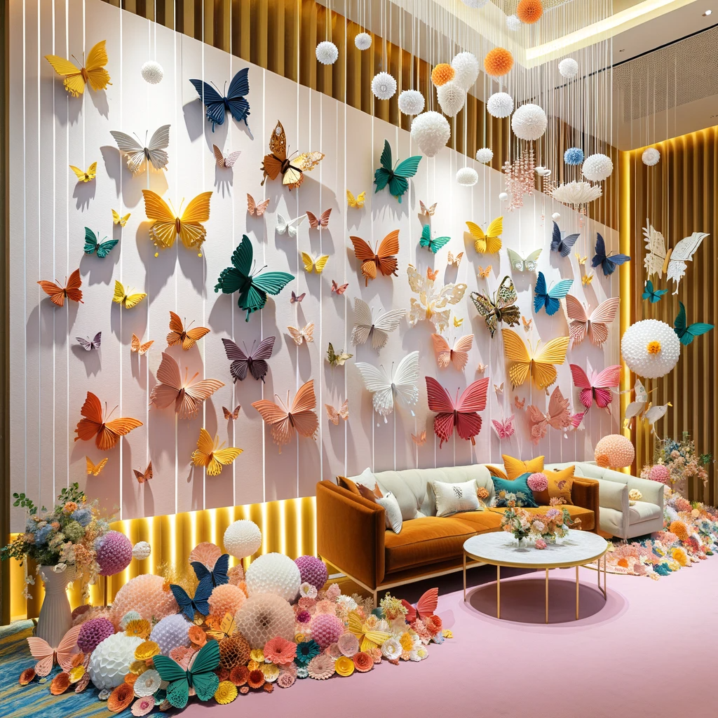 Imagen de Mariposas de Papel en Decoración